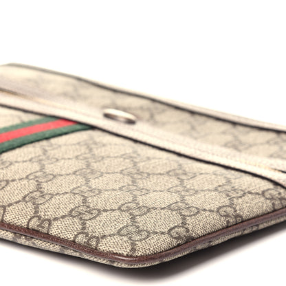 Gucci GG Supreme Monogram Large Ophidia Pouch Clutch Brown 7 of 10