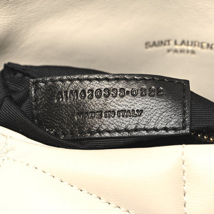 Saint Laurent Lambskin Quilted Toy Loulou Puffer Monogram Chain Satchel Crema Soft 7 of 11