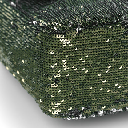 Chanel Sequin Coco Cuba Medium Single Flap Khaki 9 of 10