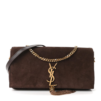 Saint Laurent Suede Monogram Tassel Kate 99 Baguette Bag Light Ocre 1 of 10