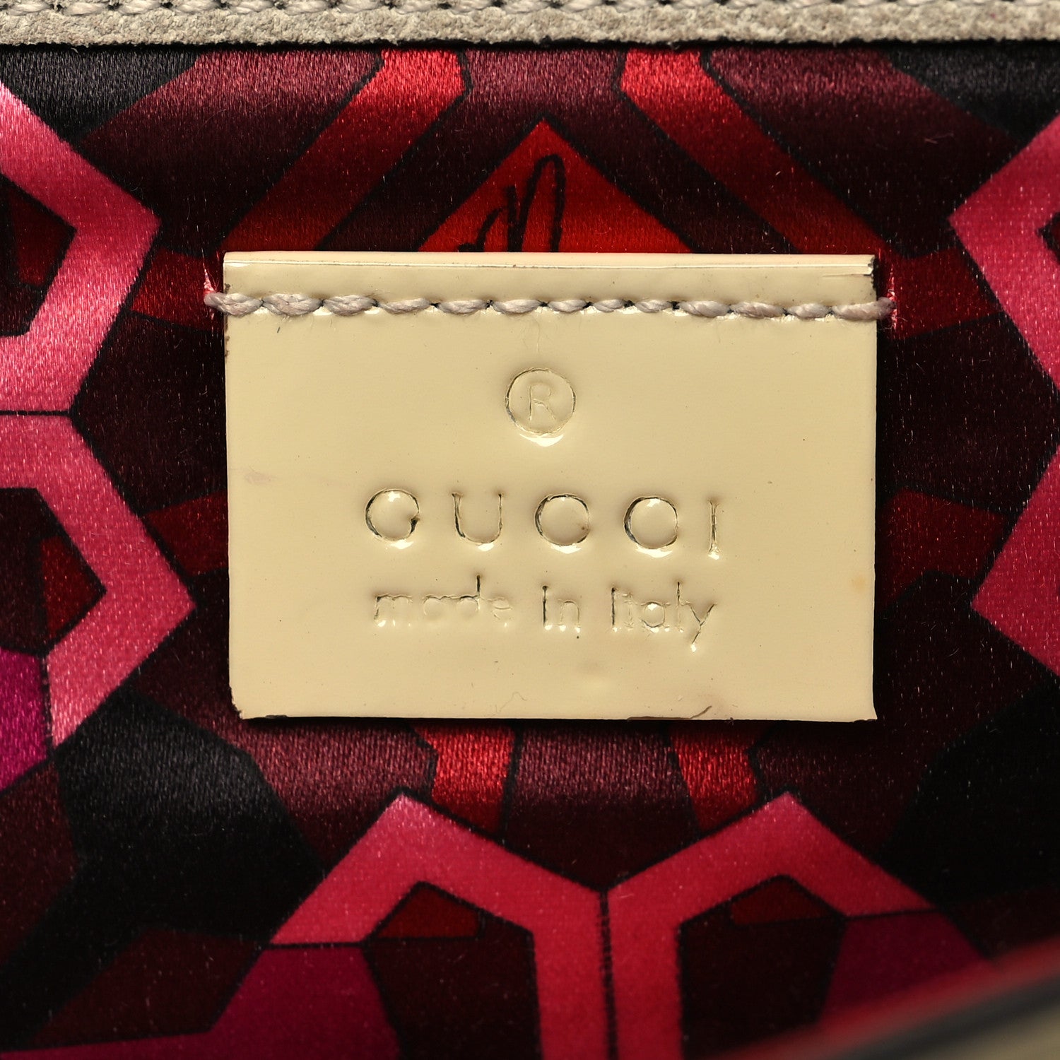 Gucci Patent Romy Clutch Off White 6 of 14