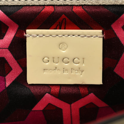 Gucci Patent Romy Clutch Off White 6 of 14