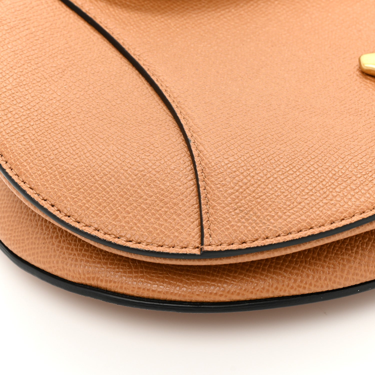 Christian Dior Grained Calfskin Saddle Bag Camello 10 of 11