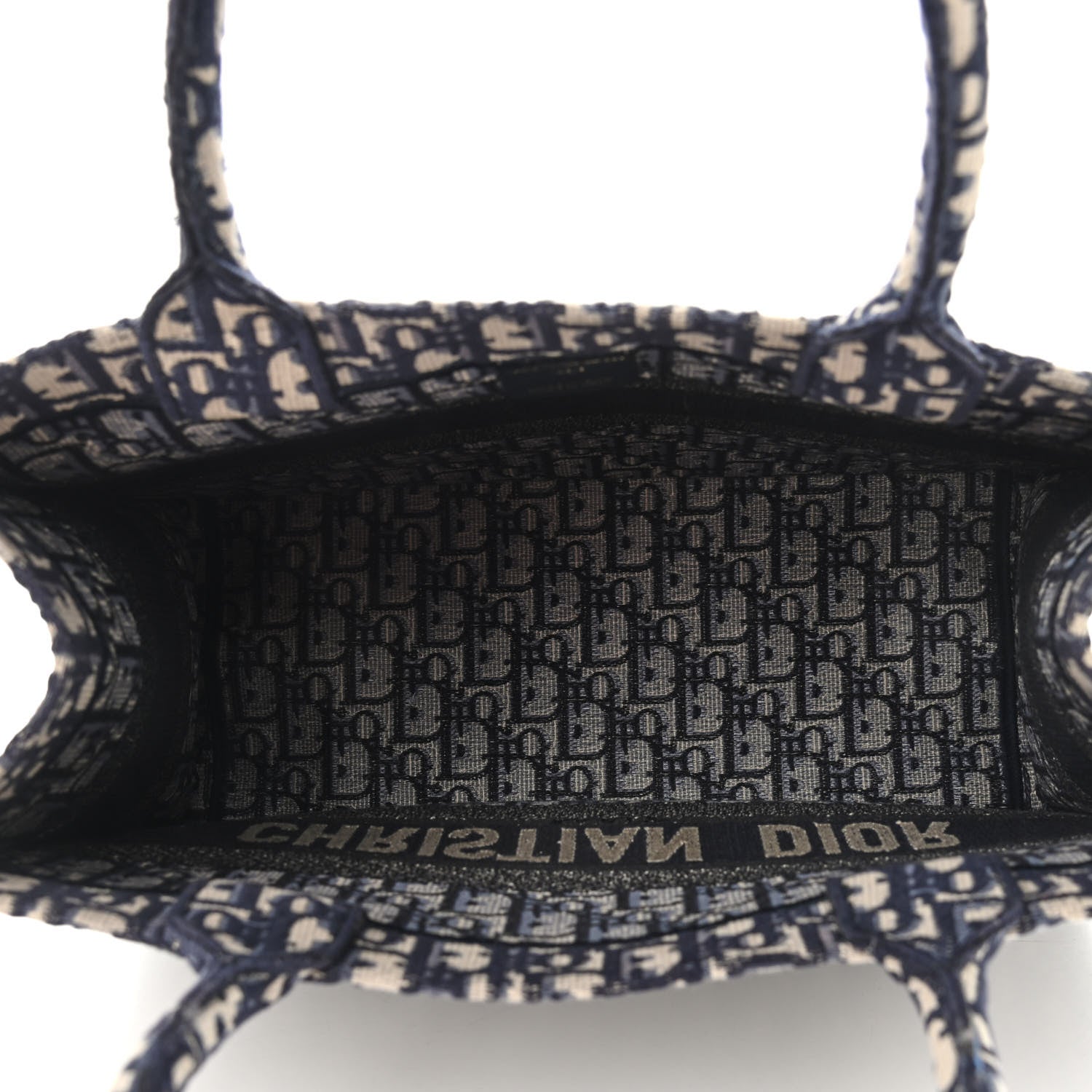 Christian Dior Oblique Medium Book Tote Blue Multicolor 5 of 9