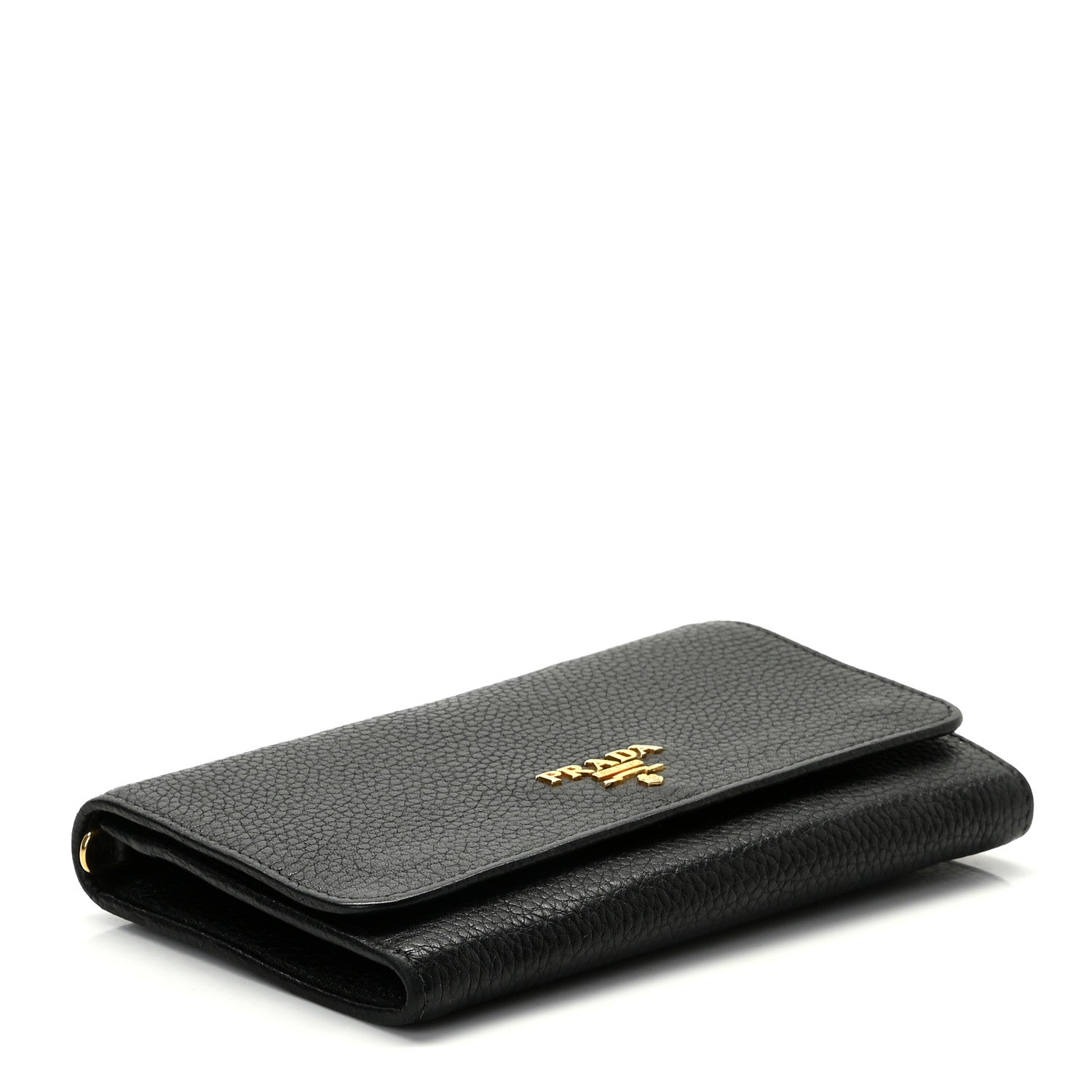 Prada Vitello Grain Wristlet Wallet Black 4 of 8