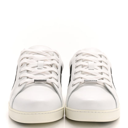 Jimmy Choo Nappa Glitter Cash JC Sneakers 41 White Black 3 of 9