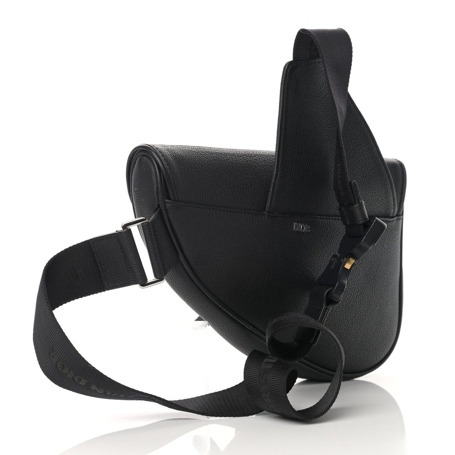 Grained Calfskin Kim Jones Saddle Bag Black