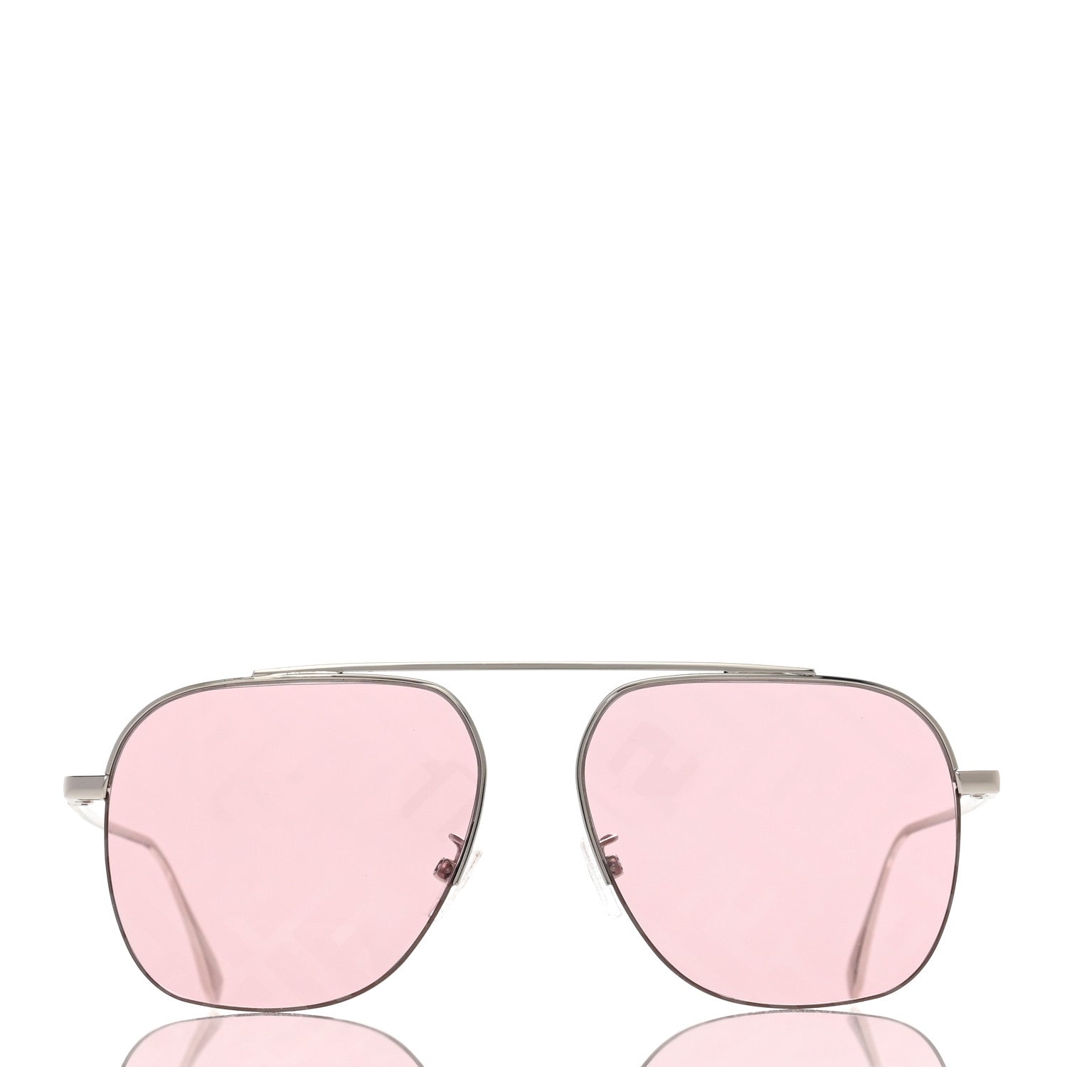 Fendi Metal Fendi Travel Geometric Sunglasses TF2216549 Silver Pink 2 of 9