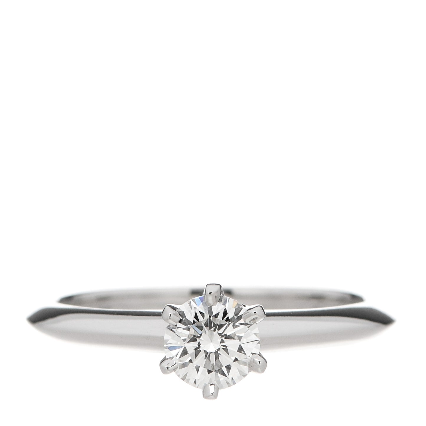 Platinum Diamond .43ct Solitaire Engagement Ring 50 5.5
