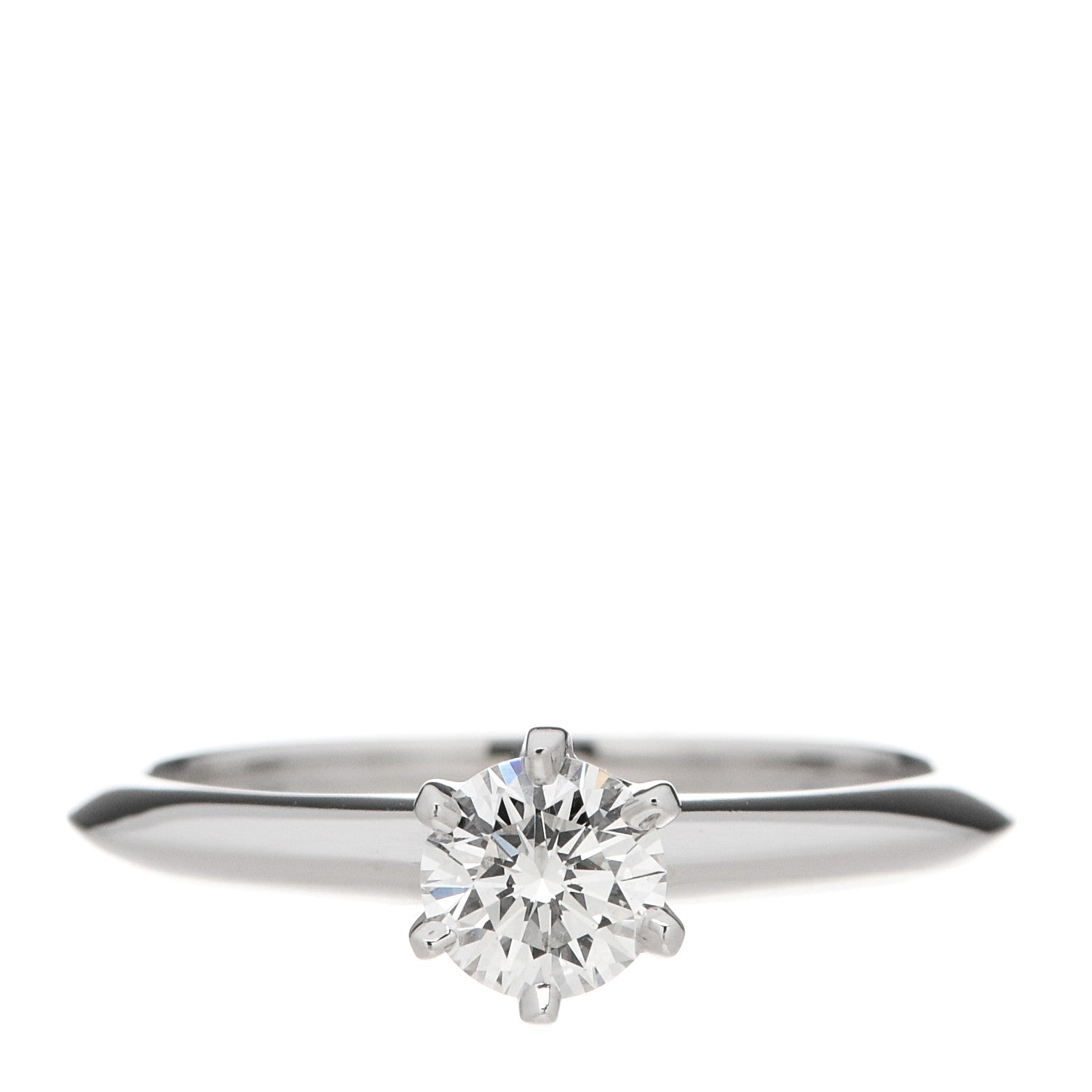Tiffany Platinum Diamond .43ct Solitaire Engagement Ring 50 5.5 1 of 7