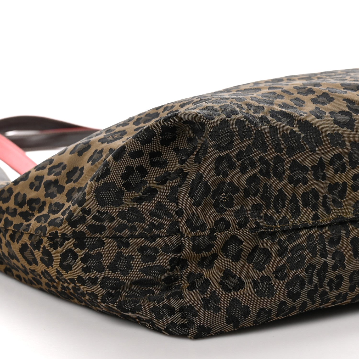 Fendi Zucca Leopard Print Reversible Shopping Tote Tobacco Brown Red 14 of 17