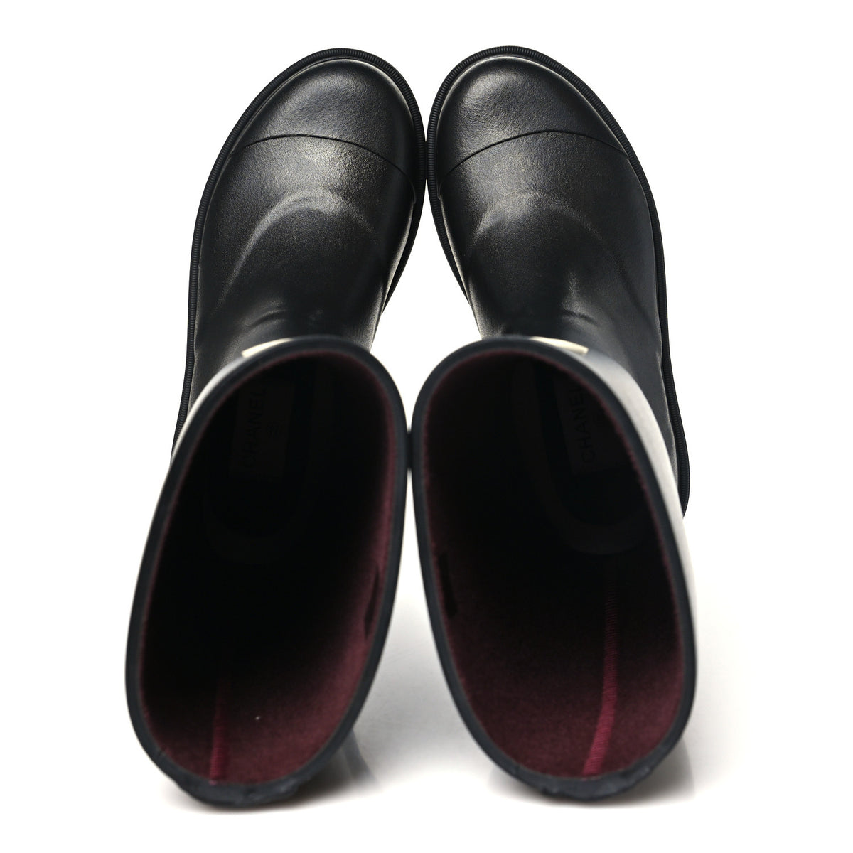 Chanel Caoutchouk CC High Boots 36 Black 2 of 10