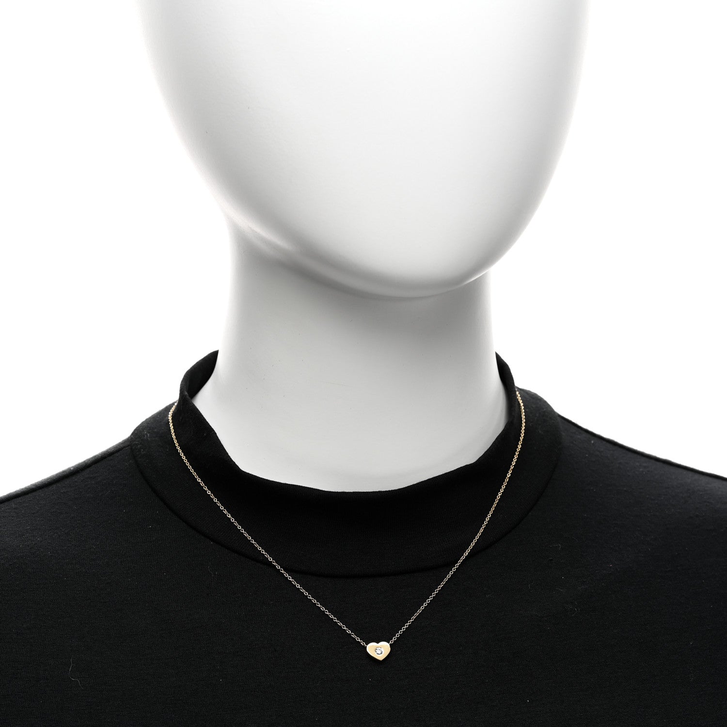 Tiffany 18K Yellow Gold Diamond Paloma Picasso Modern Heart Pendant Necklace 2 of 4