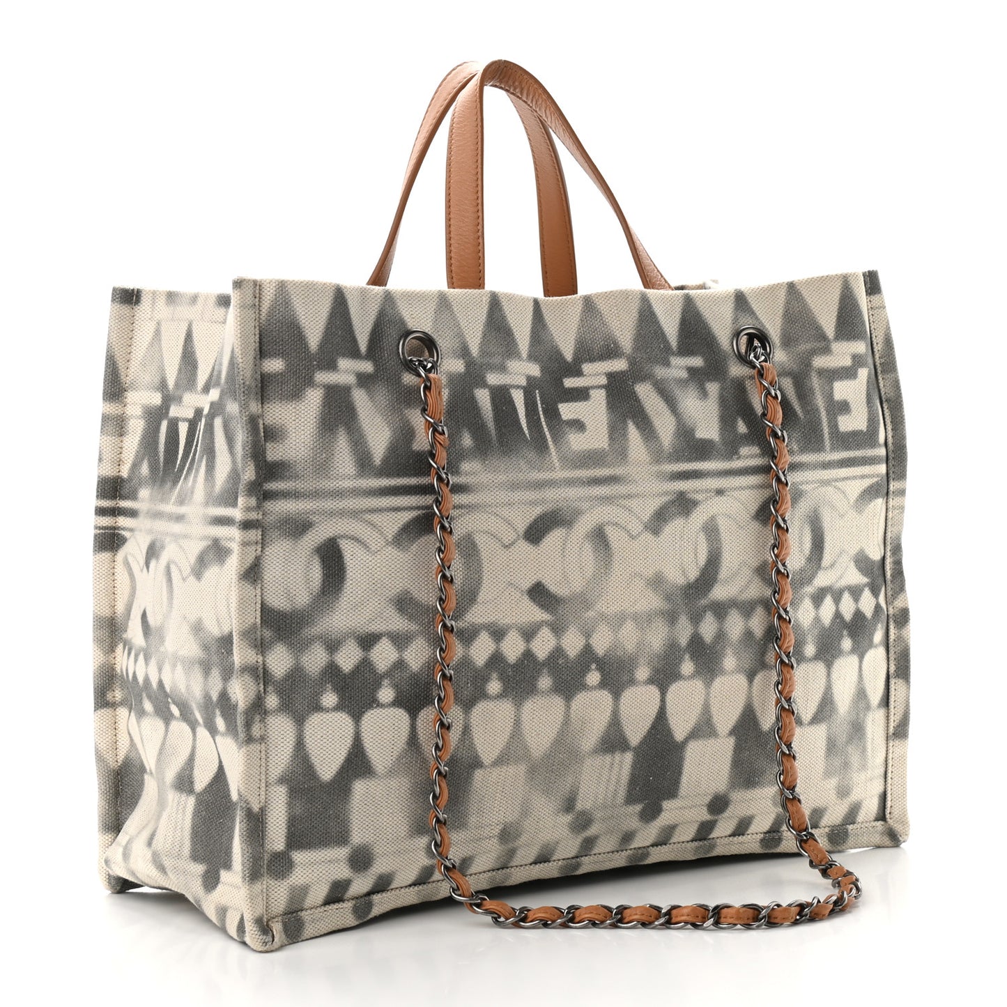 Canvas Small Iliad Shopping Tote Beige