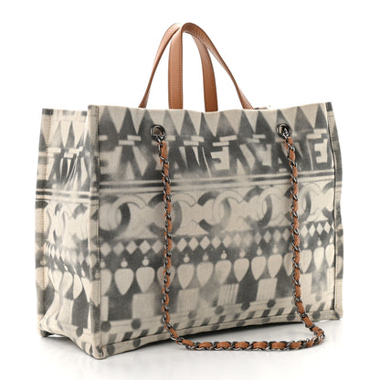 Chanel Canvas Small Iliad Shopping Tote Beige 2 of 8