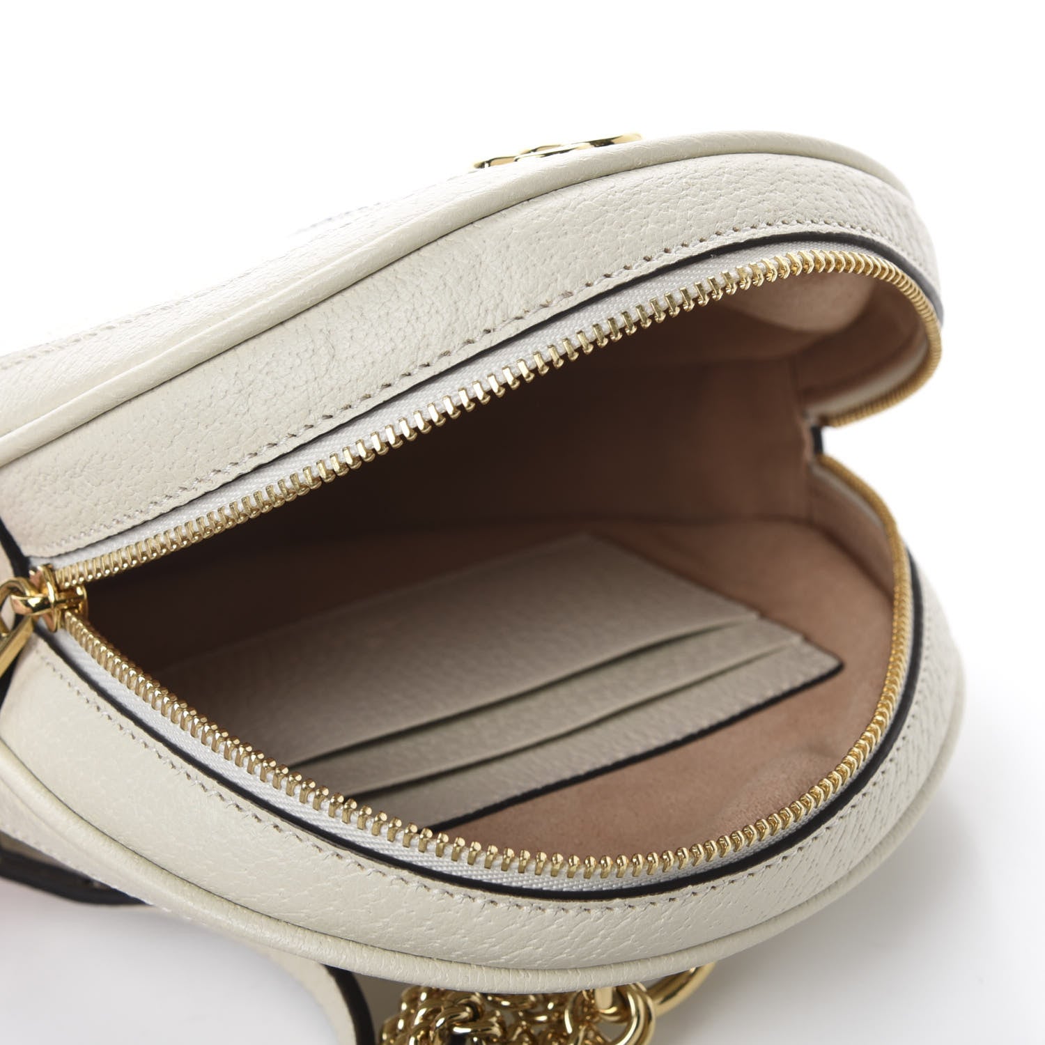 Gucci Textured Calfskin Web Mini Ophidia Round Backpack Mystic White 4 of 10