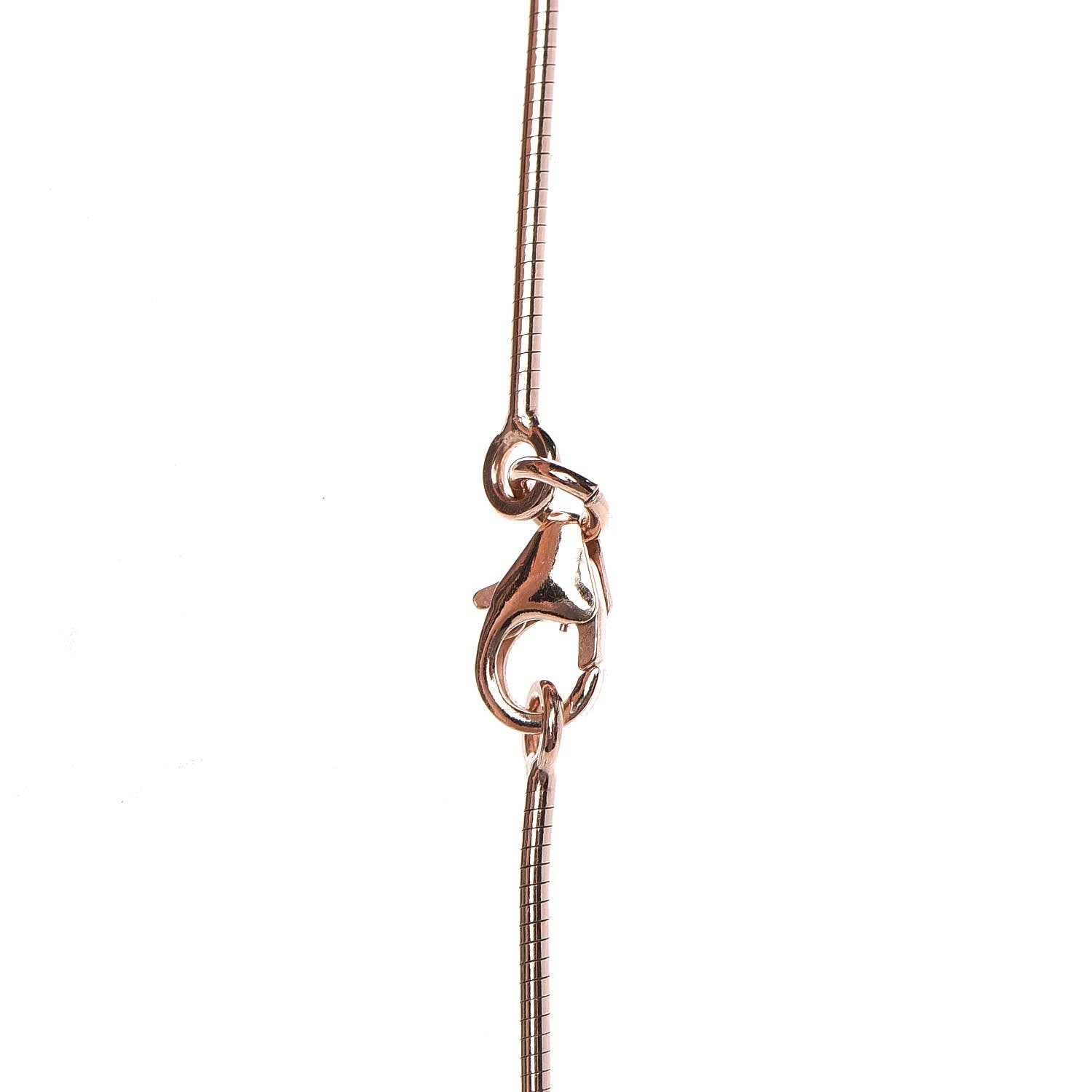 Hermes Rose Gold Lacquered Cage d'H Pendant Necklace Vert Malachite 7 of 7