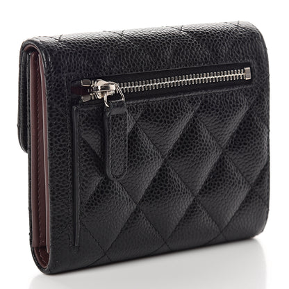 Chanel Caviar Quilted Compact Flap Wallet Black 2 of 8