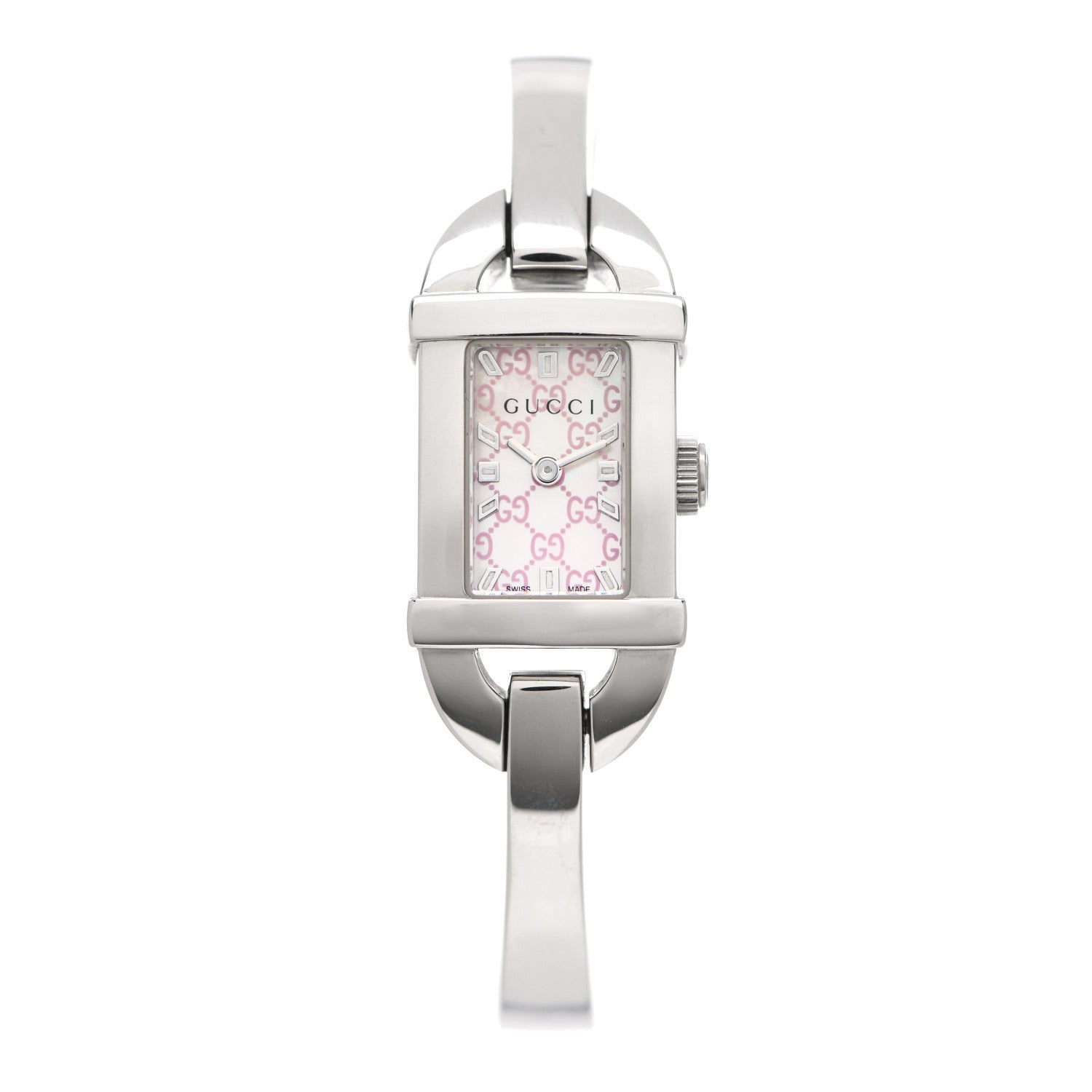 Gucci Stainless Steel Pink Mother of Pearl 16mm 6800L Quartz Watch 1 of 5