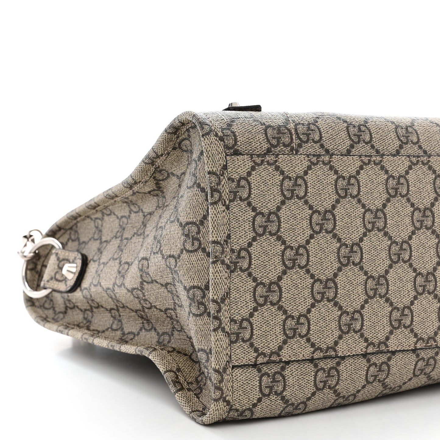 X GUCCI GG Supreme Monogram Neo Classic Silver Hardware City Beige Ebony