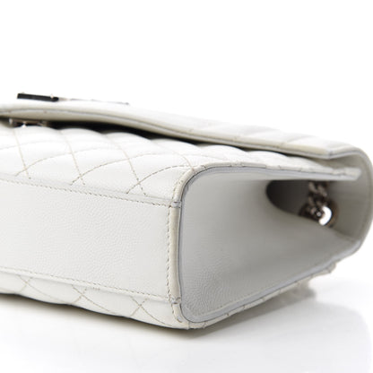 Saint Laurent Grain De Poudre Textured Mixed Matelasse Medium Triquilt Monogram Satchel Blanc Vintage 8 of 15