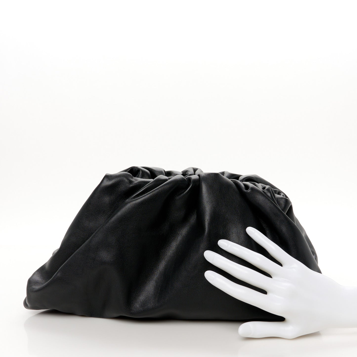 Smooth Butter Calf The Pouch Oversized Clutch Black