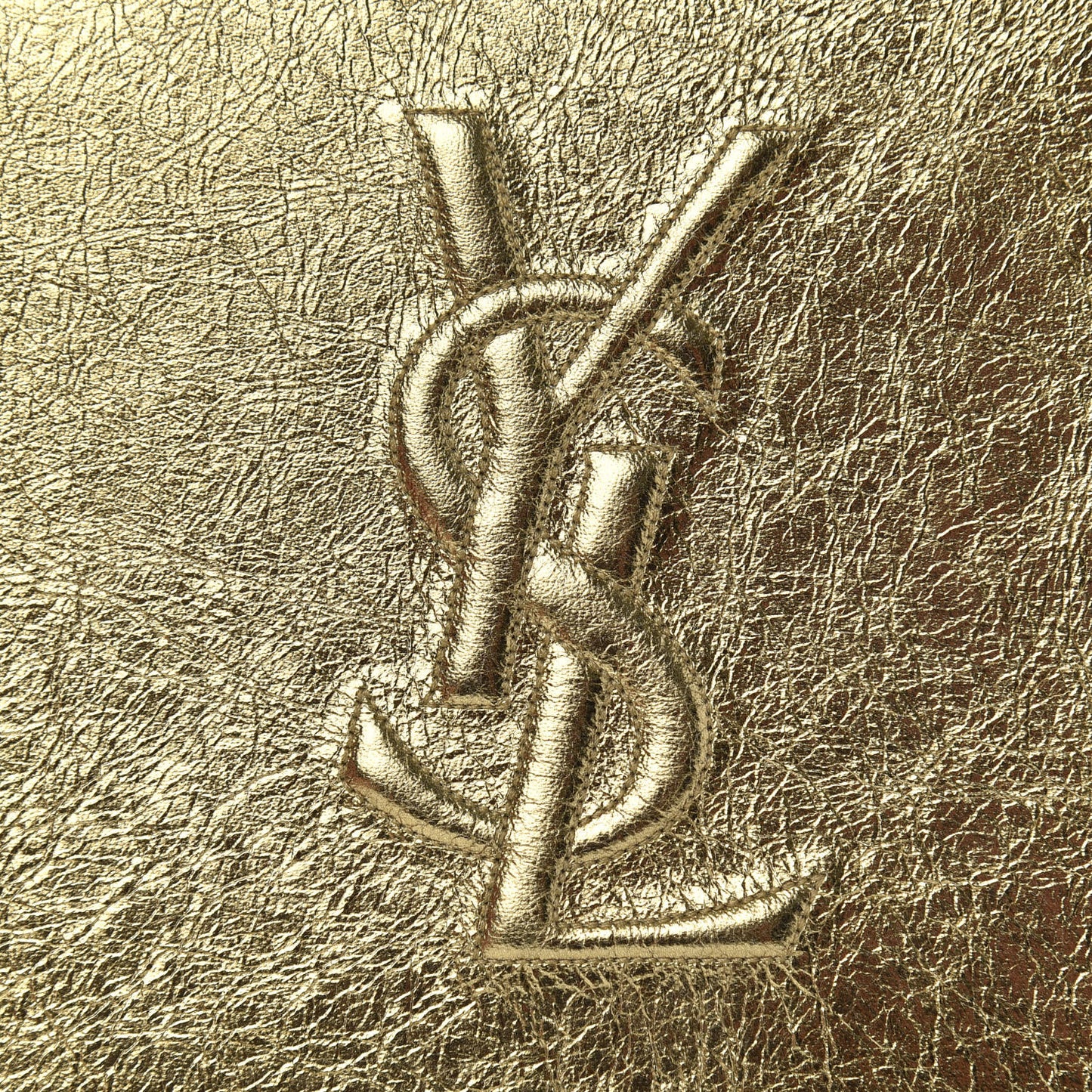 Metallic Calfskin Monogram Large Belle De Jour Clutch Gold