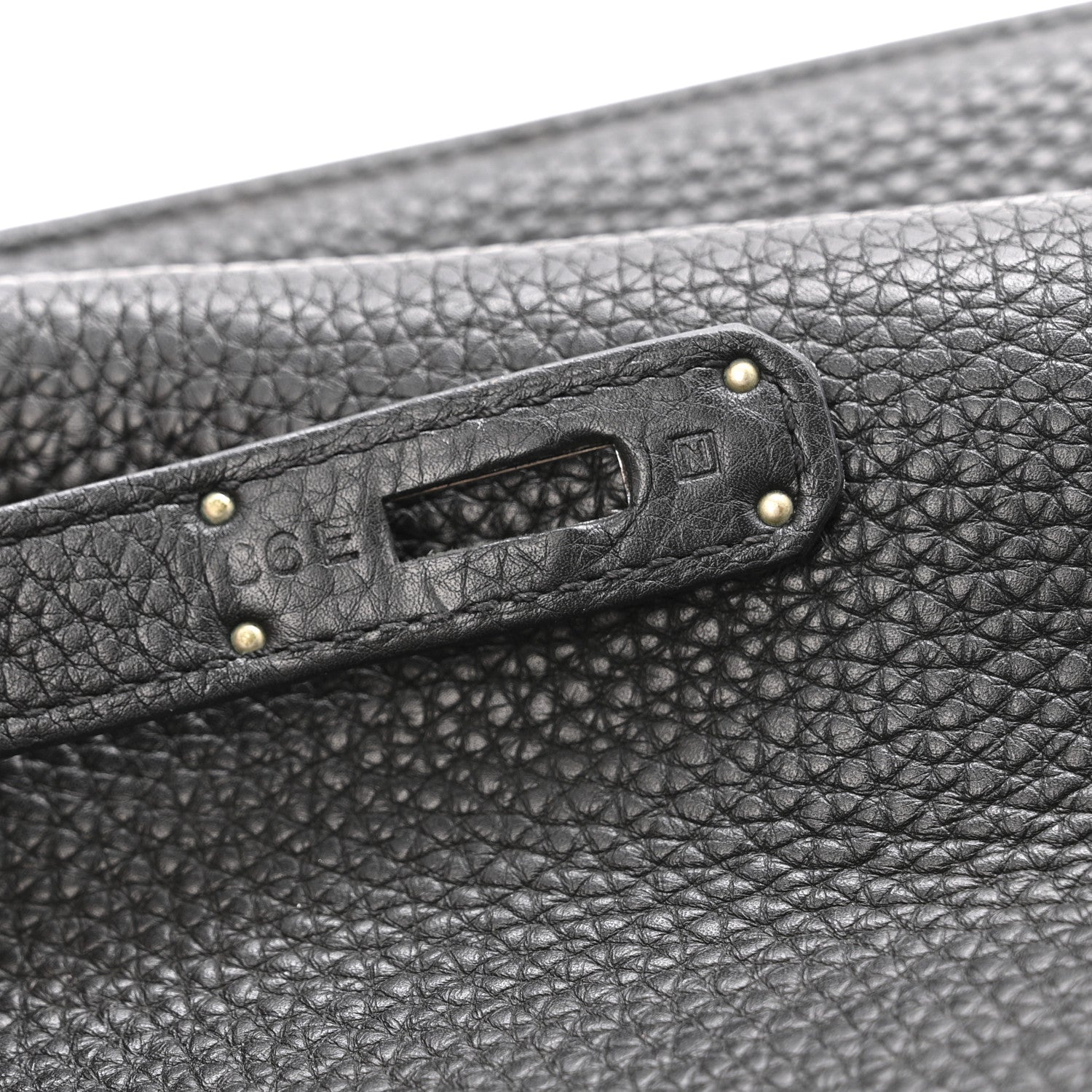 Hermes Taurillon Clemence So Kelly 26 Black 7 of 13