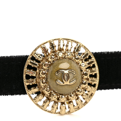Chanel Velvet CC Belt Black Gold 4 of 4