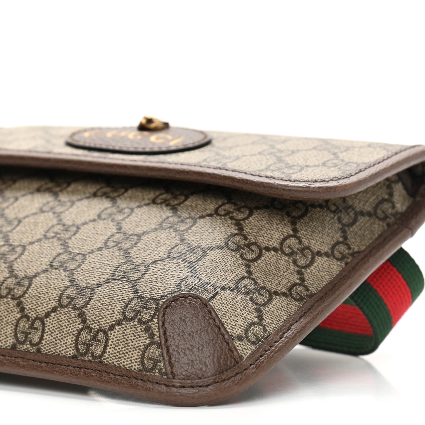 GG Supreme Monogram Neo Vintage Web Belt Bag Brown