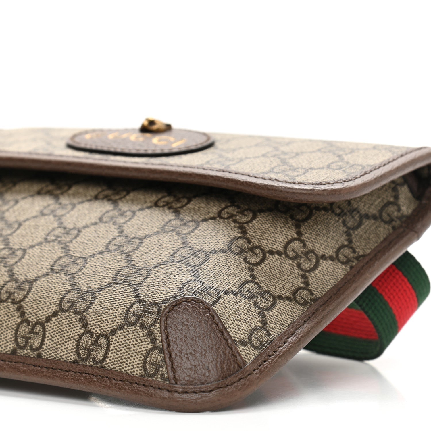 Gucci GG Supreme Monogram Neo Vintage Web Belt Bag Brown 11 of 12