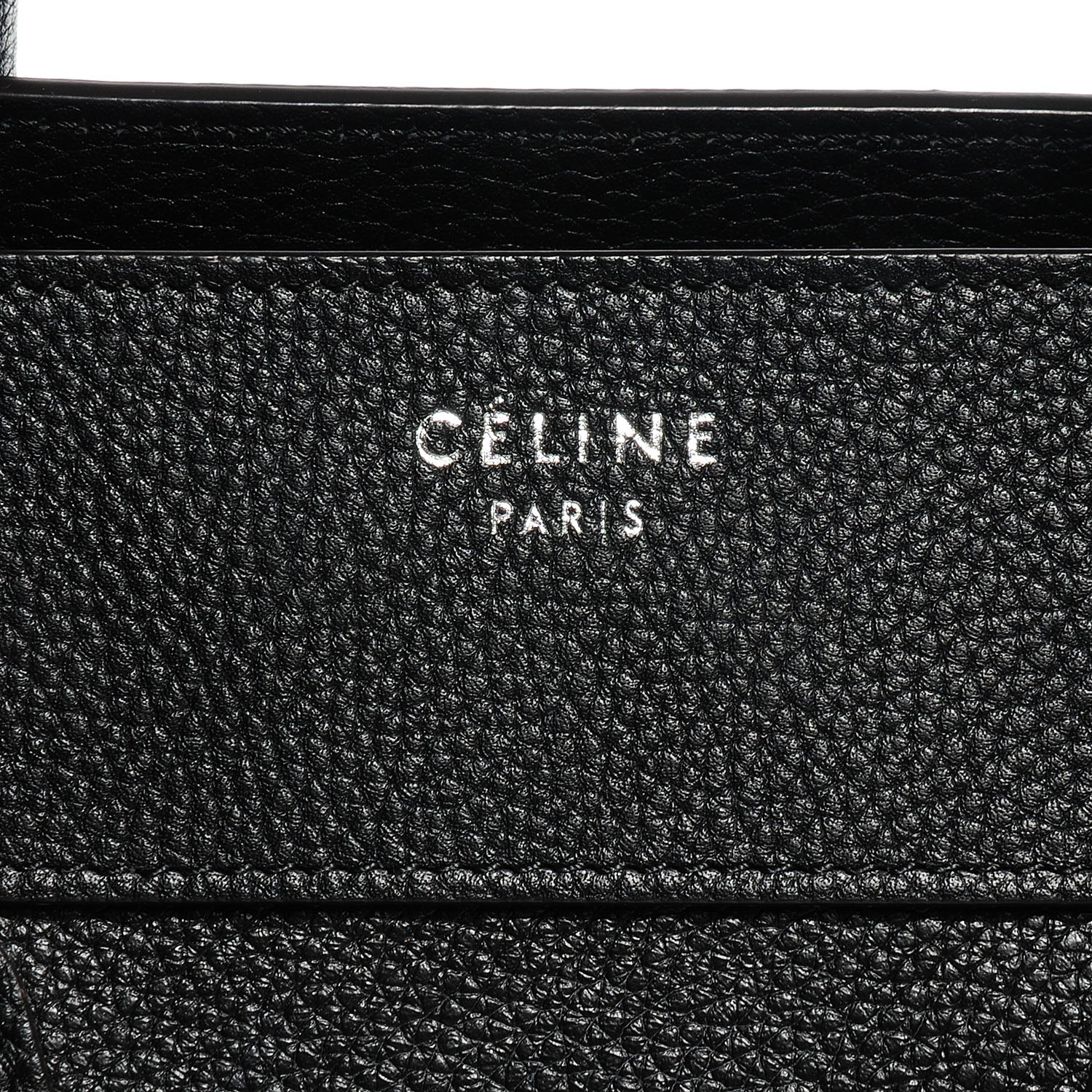Celine Drummed Calfskin Mini Luggage Black 9 of 9