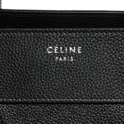 Celine Drummed Calfskin Mini Luggage Black 9 of 9