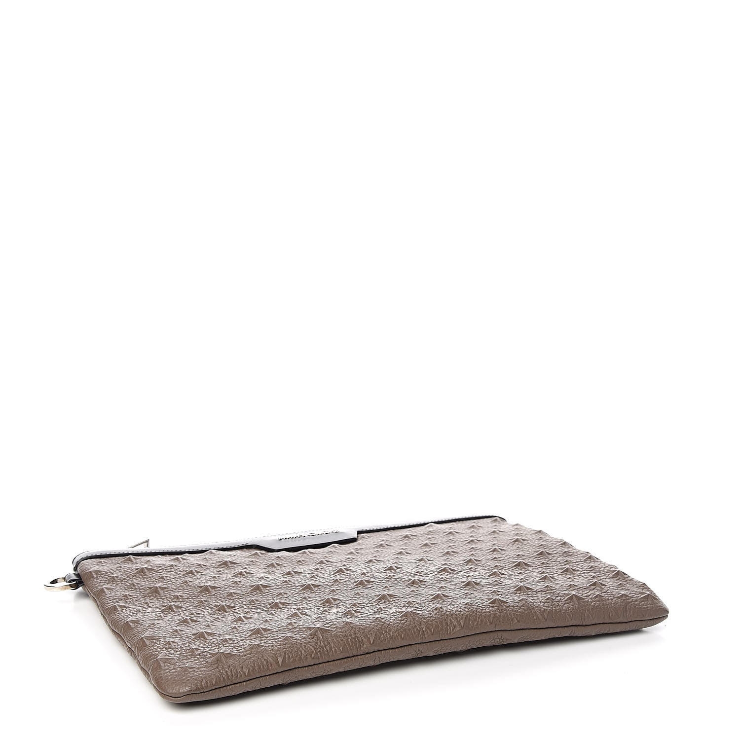 Jimmy Choo Grained Calfskin Star Embossed Derek Document Holder Taupe 4 of 6