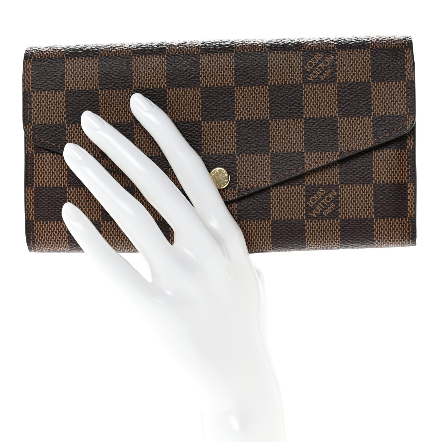 Louis Vuitton Damier Ebene Sarah Wallet NM 2 of 8