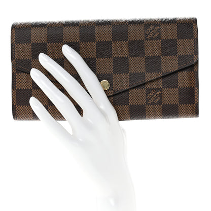 Louis Vuitton Damier Ebene Sarah Wallet NM 2 of 8
