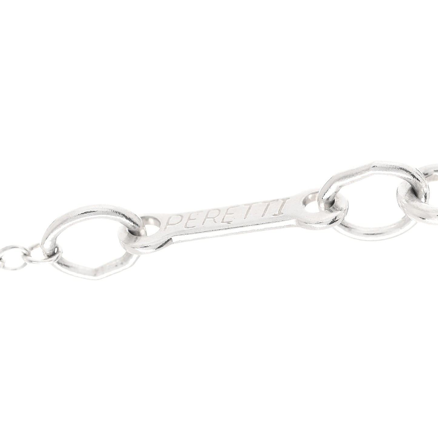 Sterling Silver 16mm Elsa Peretti Open Heart Pendant Necklace