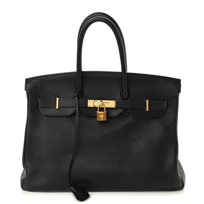 Hermes Taurillon Clemence Birkin 35 Black 1 of 19