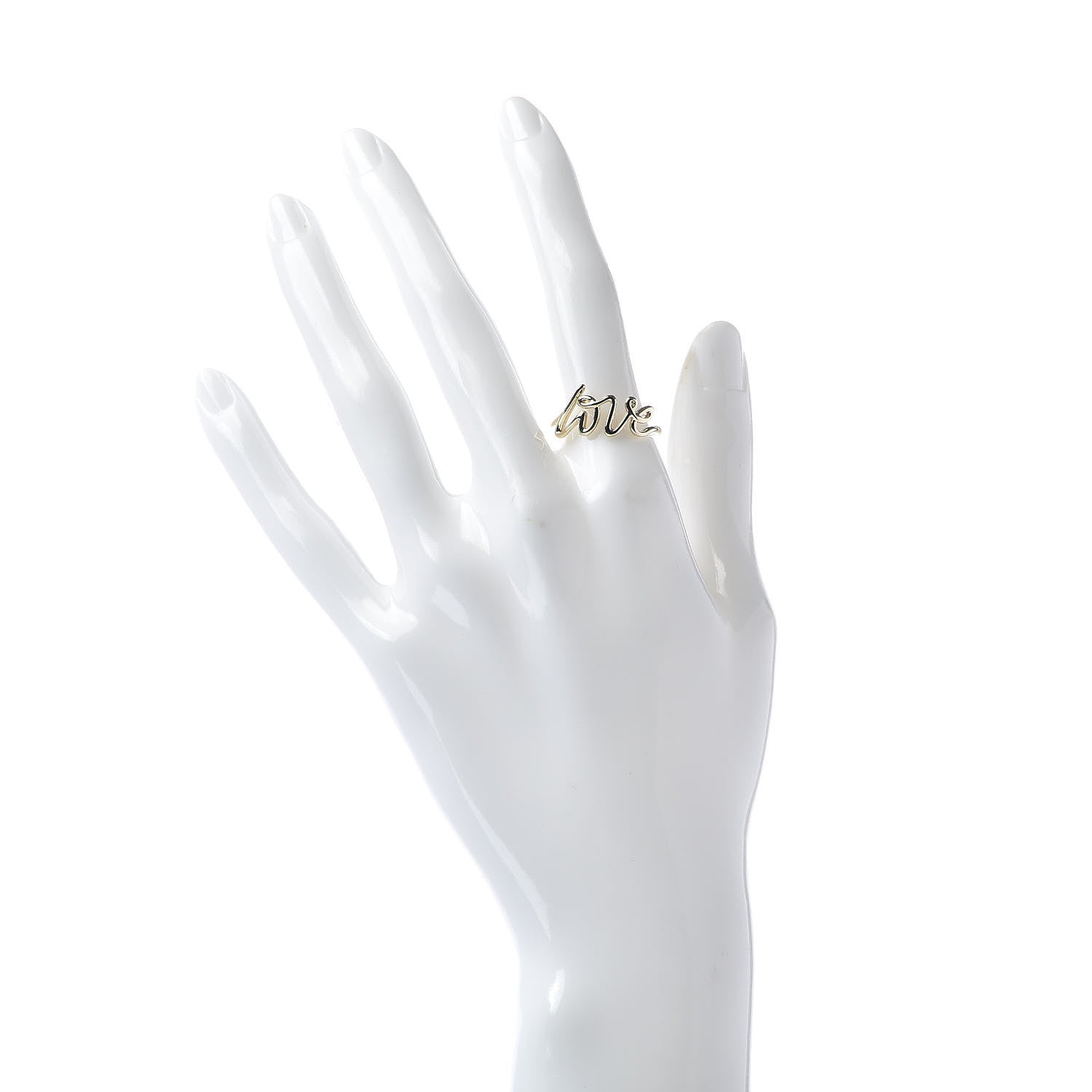 Tiffany 18K Yellow Gold Paloma's Graffiti Love Ring 57 8 2 of 6