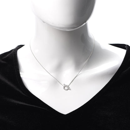 Hermes 18K White Gold Diamond Finesse Pendant Necklace 2 of 6