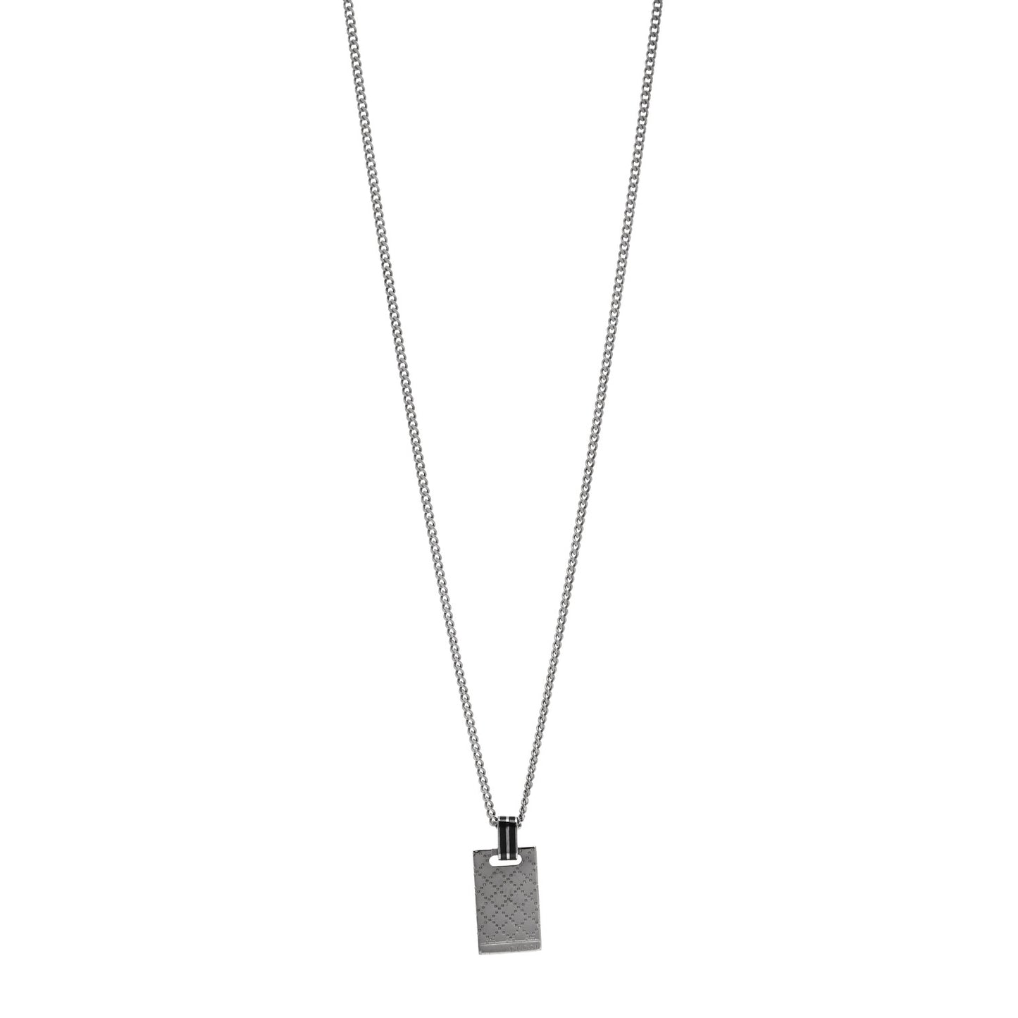 Sterling Silver Enamel Diamantissima Pendant Necklace Black