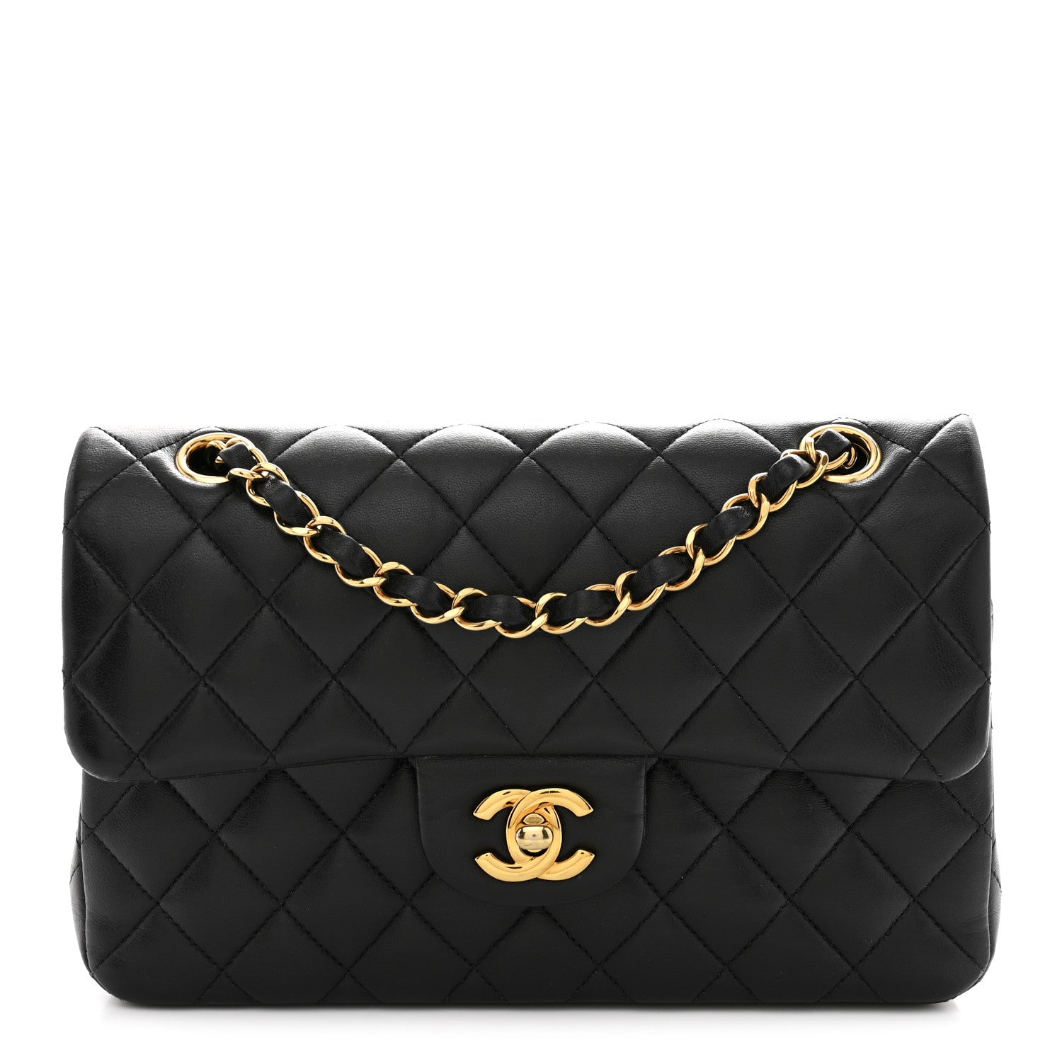 Chanel Lambskin Quilted Small Double Flap Black 1 of 10