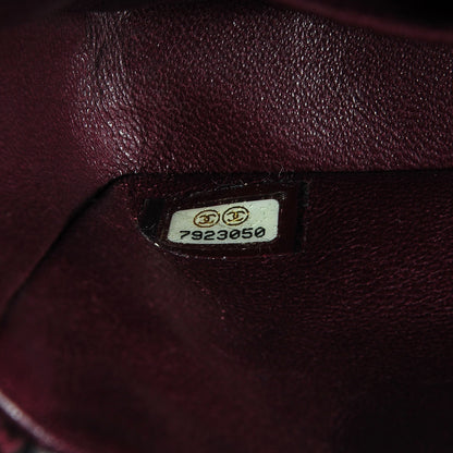 Chanel Tweed East West Flap Burgundy 7 of 9