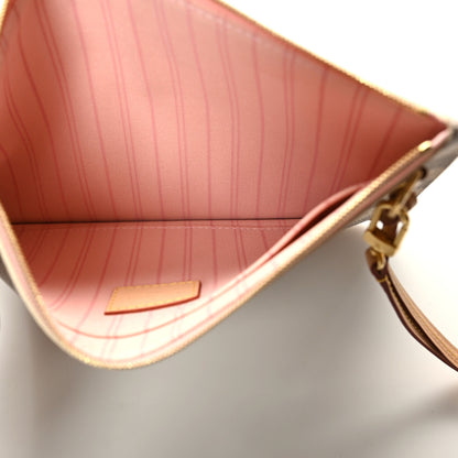 Louis Vuitton Damier Azur Neverfull MM GM Pochette Rose Ballerine 5 of 7