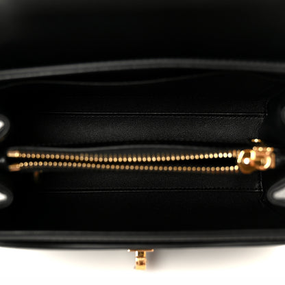 Celine Satinated Calfskin Mini 16 Top Handle Bag Black 5 of 10
