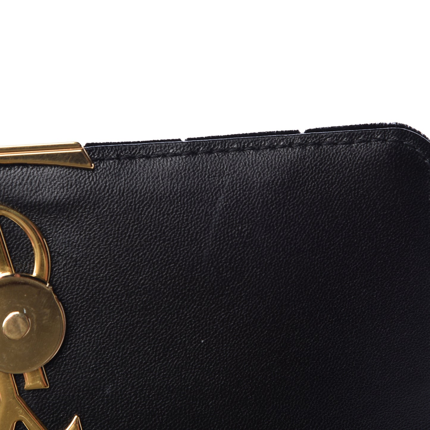 Velvet Matelasse Small Vicky Chain Bag Black