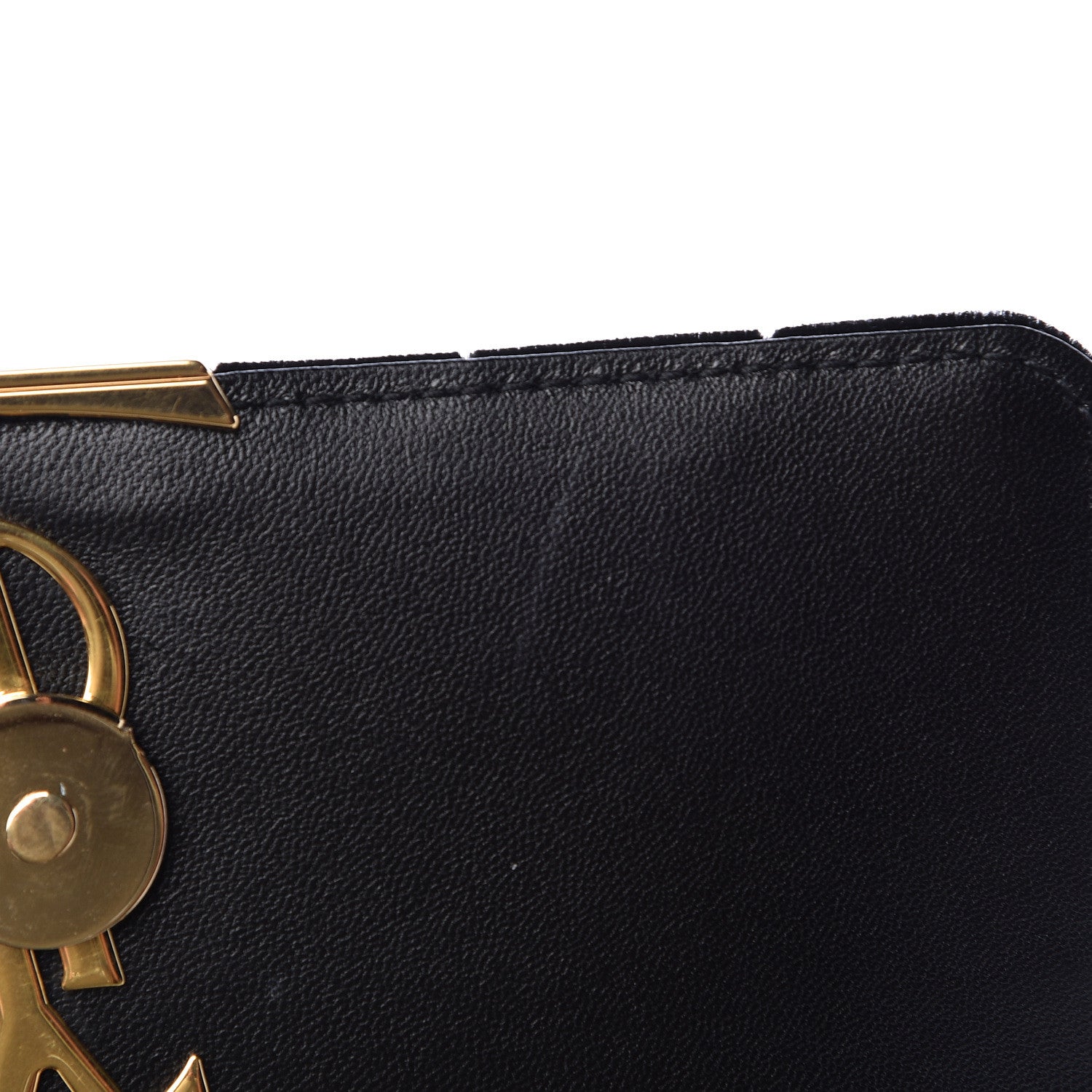 Saint Laurent Velvet Matelasse Small Vicky Chain Bag Black 12 of 12
