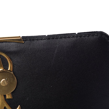 Saint Laurent Velvet Matelasse Small Vicky Chain Bag Black 12 of 12