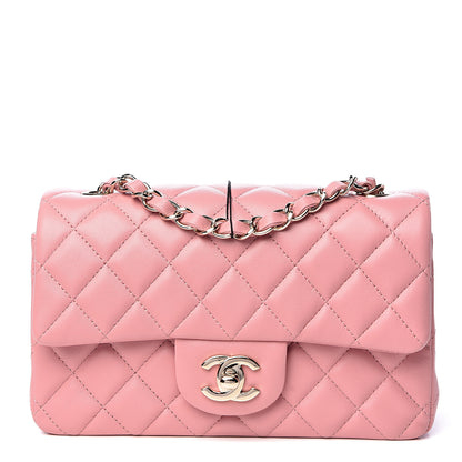 Chanel Lambskin Quilted Mini Rectangular Flap Pink 1 of 10