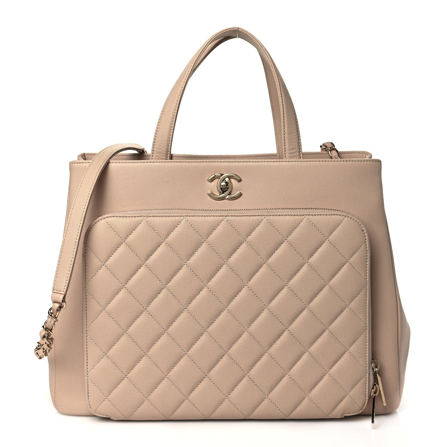 Chanel Caviar Quilted Large Business Affinity Shopping Bag Beige 1 of 10